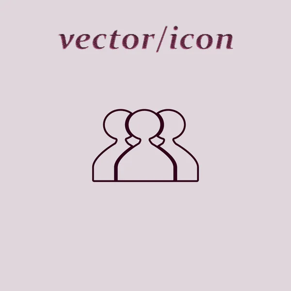 Ilustración Del Icono Del Vector Personas — Vector de stock