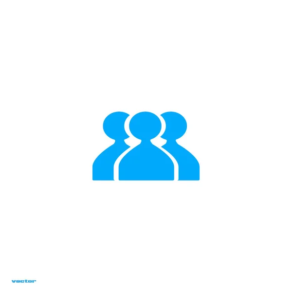 Teamwork Platte Pictogram Vectorillustratie — Stockvector