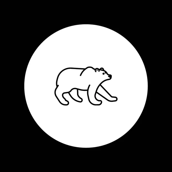 シロクマのミニマルなベクトルのアイコン — ストックベクタ