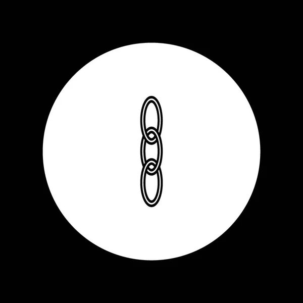 Minimalistický Ikona Řetězu Vektorové Ilustrace — Stockový vektor