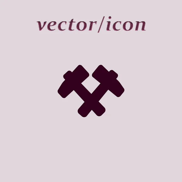 Icône Vectorielle Minimaliste Marteau Traîneau — Image vectorielle