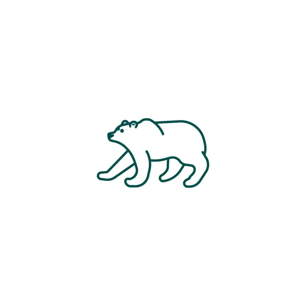 Minimalistisk Vektor Ikonen För Isbjörn — Stock vektor