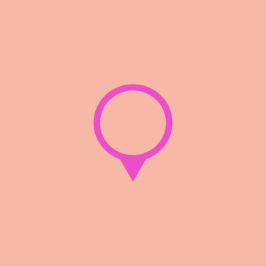 harita işaretçi düz stil ikonu, vektör çizim  