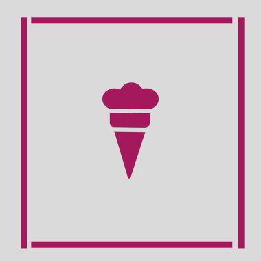 dondurma, vektör çizim minimalist simgesi