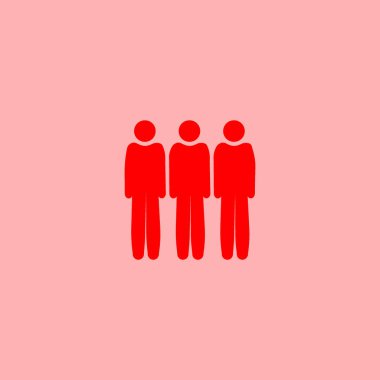 İşadamları düz simgesi, vektör çizim