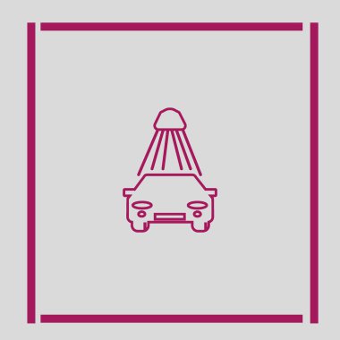 Binek otomobil minimalist vektör simgesi