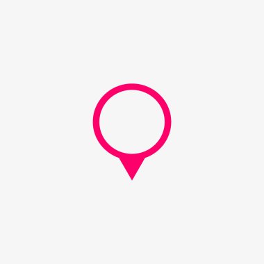 harita işaretçi düz stil ikonu, vektör çizim  