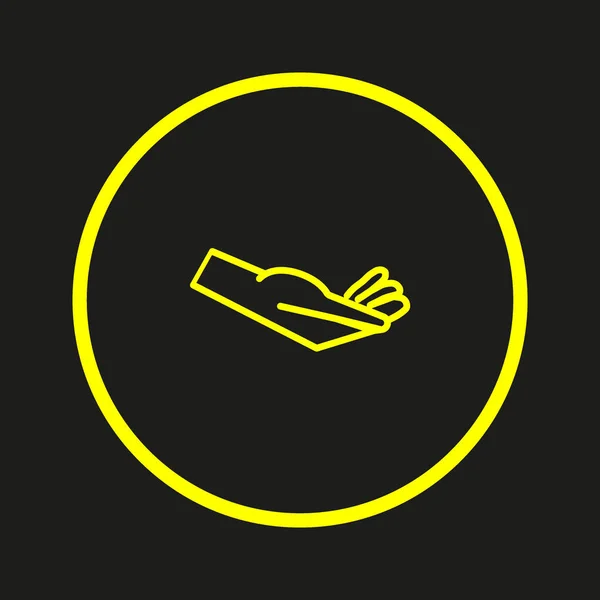 Hand Flaches Symbol Vektorabbildung — Stockvektor