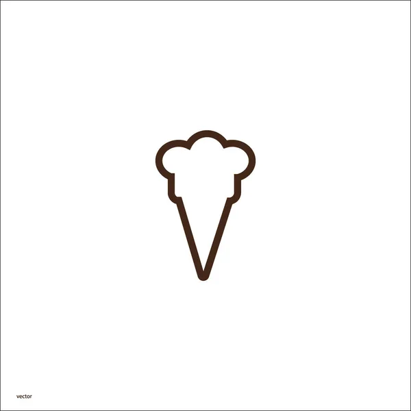 Minimalistische Pictogram Van Consumptie Ijs Vectorillustratie — Stockvector