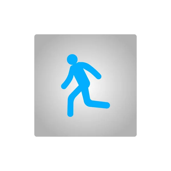 Silhouette Running Man Simple Icon — Stock Vector