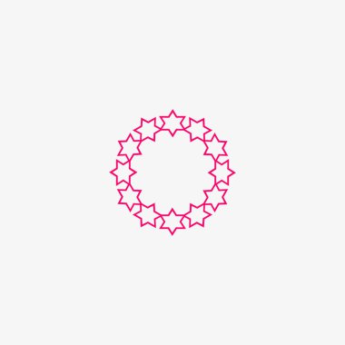 Noel çelenk düz stil ikonu, vektör çizim  