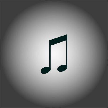 minimalist vektör simge müzik not sembolü