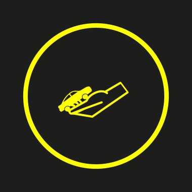 Renkli arabaya el vektör çizim