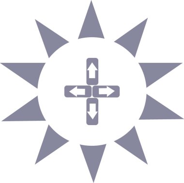 işaretçiler düz stil ikonu, vektör çizim 