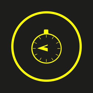 Kronometre web simgesi, minimalist vektör çizim