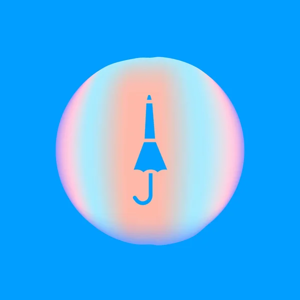 Icône Illustration Vectorielle Parapluie Fermé — Image vectorielle
