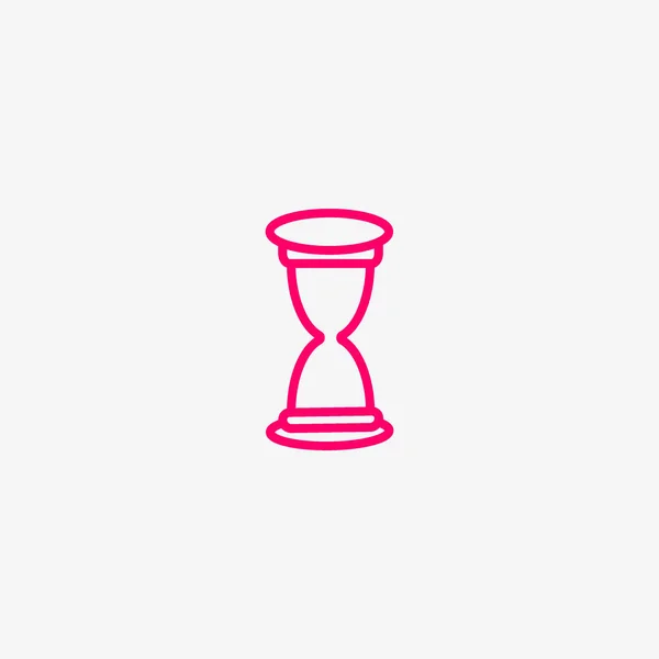 Icono Web Reloj Arena Ilustración Vectorial Minimalista — Vector de stock