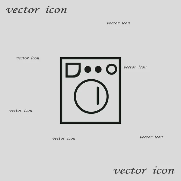 Lave Linge Icône Plate Vecteur Illustration — Image vectorielle
