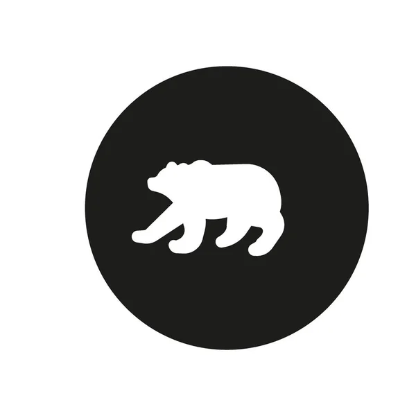 Minimalistic Vector Icon Polar Bear — Stock Vector