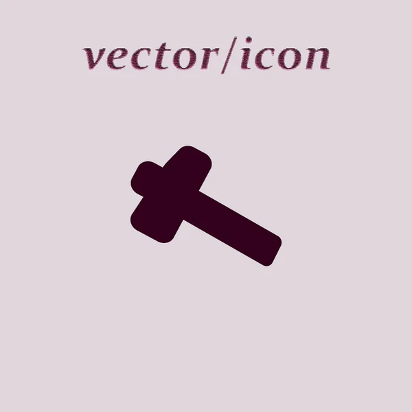 Minimalistische Vektor Ikone Des Vorschlaghammer — Stockvektor