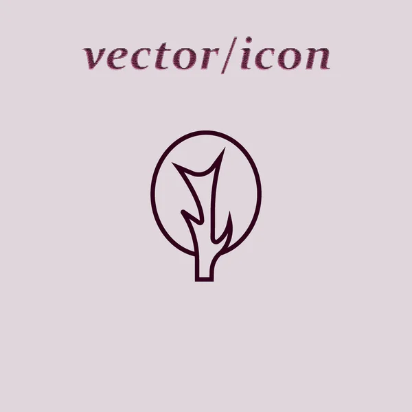 Baum Flaches Symbol Vektor Illustration — Stockvektor