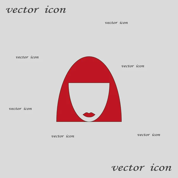 Минималистичная Векторная Икона Женской Головы Короткой Прической — стоковый вектор