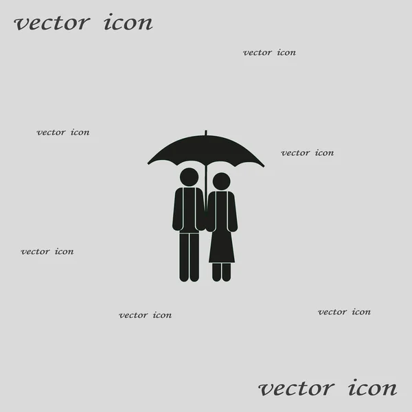 Homme Femme Debout Ensemble Icône Vectorielle — Image vectorielle