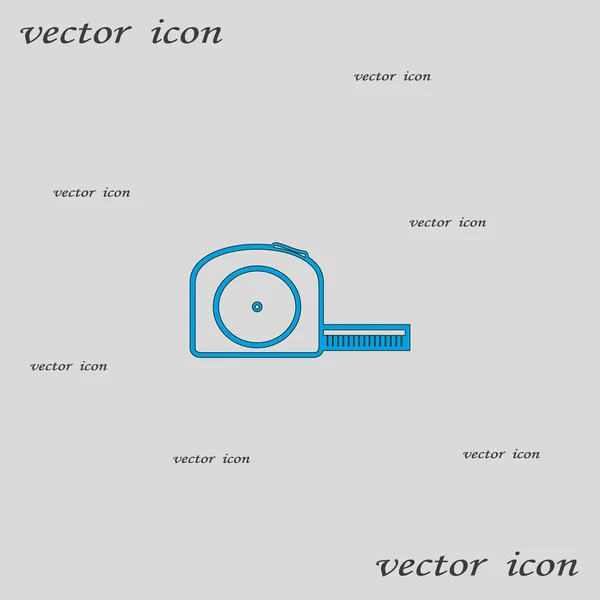Ruban Mesurer Icône Plate Vecteur Illustration — Image vectorielle