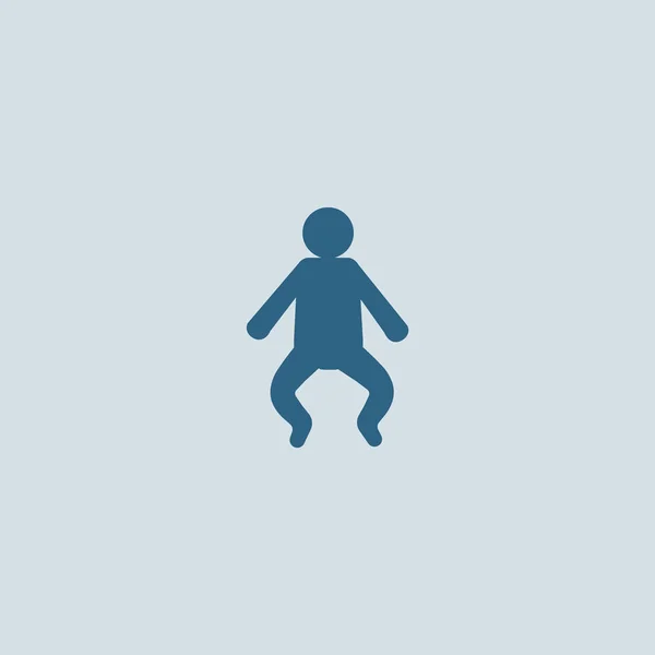 Adorable Bebé Icono Plano Vector Ilustración Concepto Nacimiento — Vector de stock