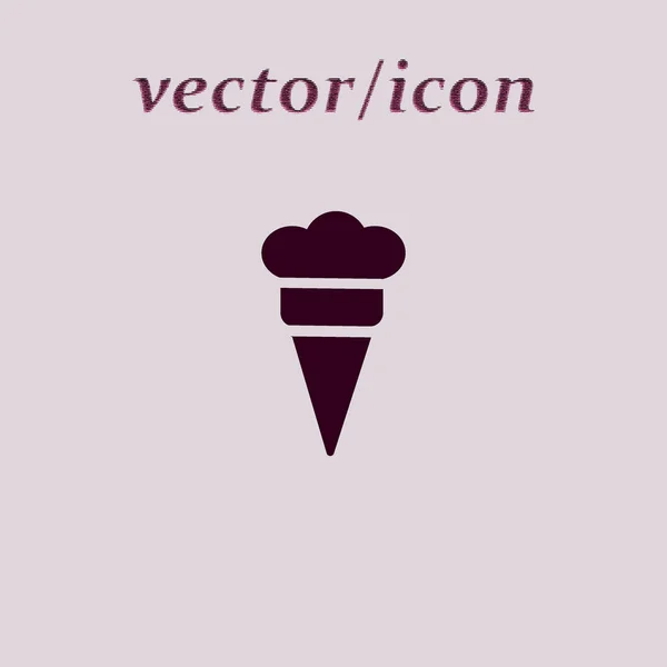 Icône Minimaliste Crème Glacée Illustration Vectorielle — Image vectorielle