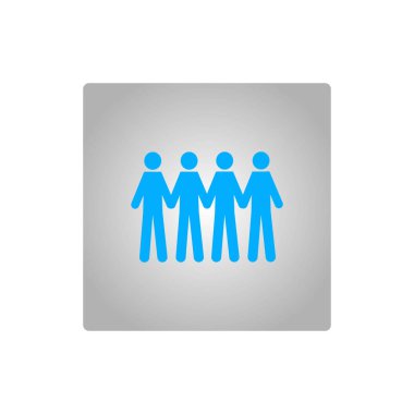 İşadamları düz simgesi, vektör çizim