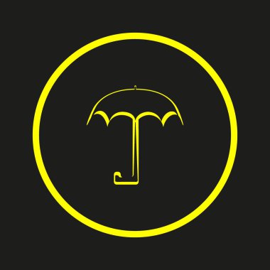 vektör çizim simgesini açık şemsiye