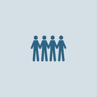 İşadamları düz simgesi, vektör çizim