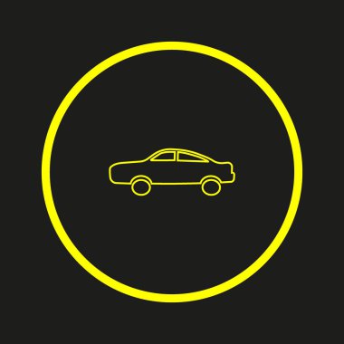 Binek otomobil minimalist vektör simgesi