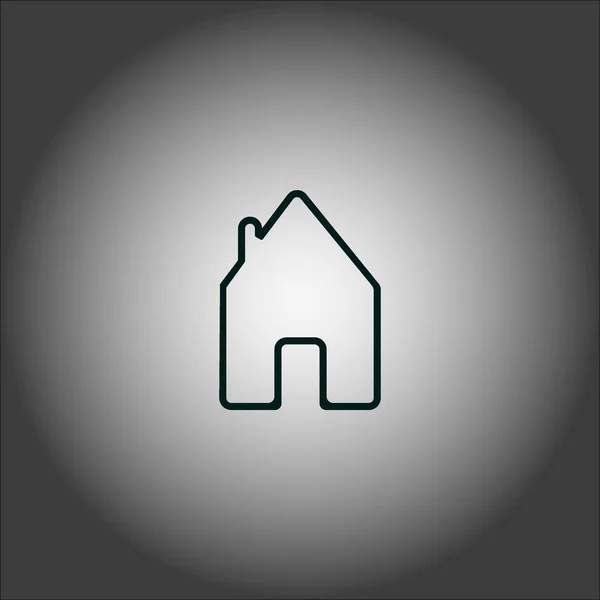 Σπίτι Επίπεδη Εικονίδιο Διανυσματική Απεικόνιση — Διανυσματικό Αρχείο