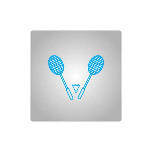 Raquettes Navettes Pour Illustration Vectorielle Badminton — Image vectorielle