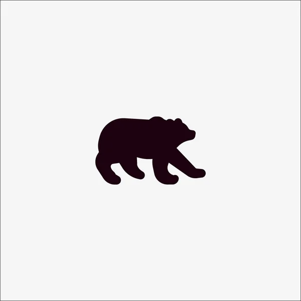 Ícone Vetor Minimalista Urso Polar — Vetor de Stock