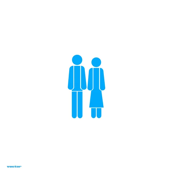 Εικονίδιο Του Φορέα Του Άνδρα Και Της Γυναίκας Που Στέκεται — Διανυσματικό Αρχείο