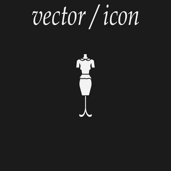 Schaufensterpuppe Flaches Symbol Vektor Illustration — Stockvektor
