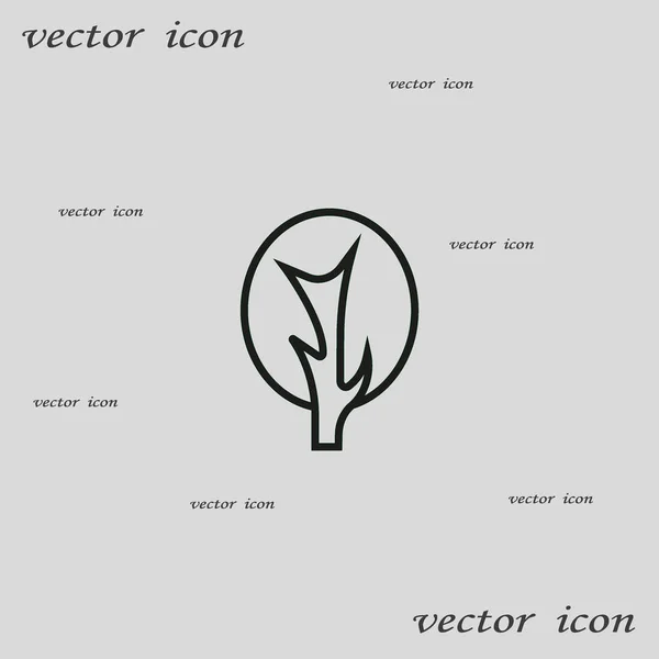 Arbre Icône Plate Illustration Vectorielle — Image vectorielle