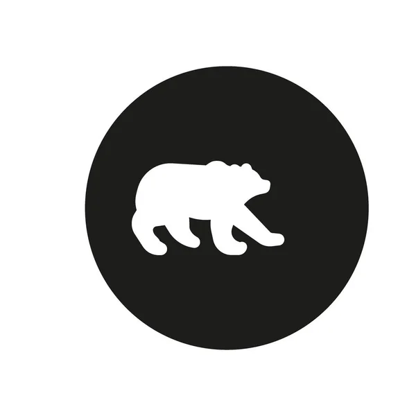 Minimalistický Vektorové Ikonu Ledního Medvěda — Stockový vektor