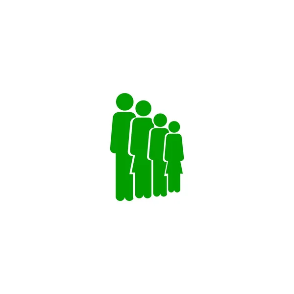 Group People Standing Together Vector Icon — Stock Vector