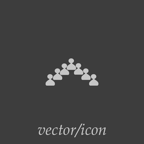 Trabajo Equipo Icono Plano Vector Ilustración — Archivo Imágenes Vectoriales
