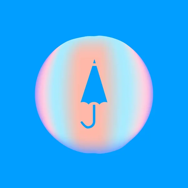 Icône Illustration Vectorielle Parapluie Fermé — Image vectorielle