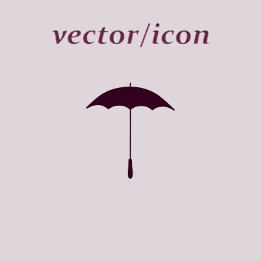 şemsiye düz simge, vektör illüstrasyonu