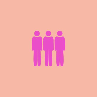 İşadamları düz simgesi, vektör çizim