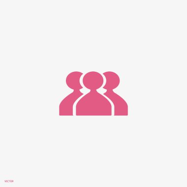 ekip çalışması düz simgesi, vektör çizim  