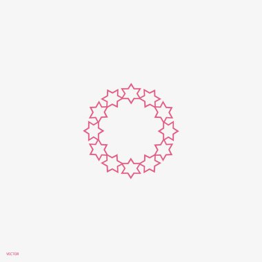 Noel çelenk düz stil ikonu, vektör çizim  