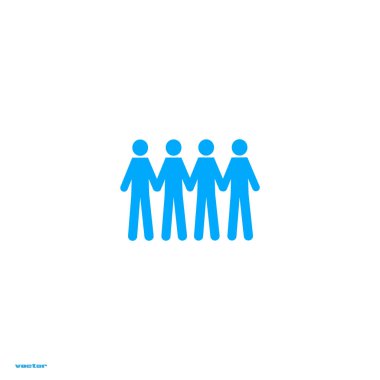 İşadamları düz simgesi, vektör çizim