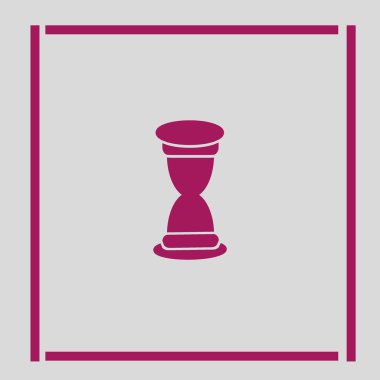 kum saati web simgesi, minimalist vektör çizim